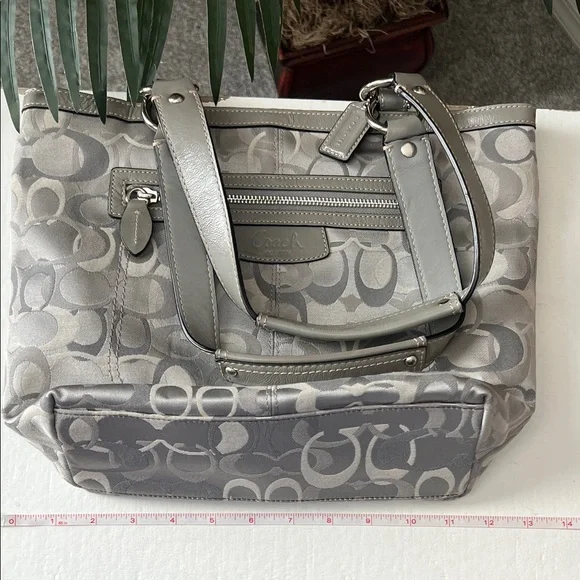 Coach Silver Signature Tote Bag - Picture 11 of 12